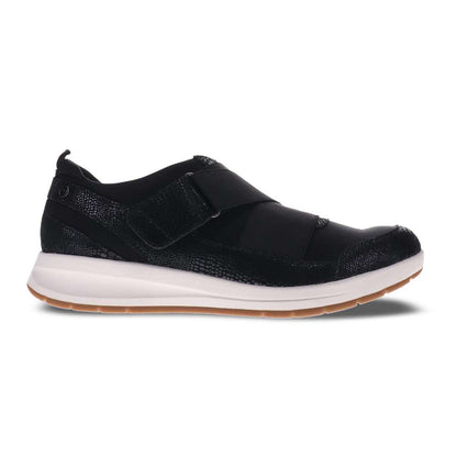Virginia Adjustable Casual Sneaker - Black Lizard