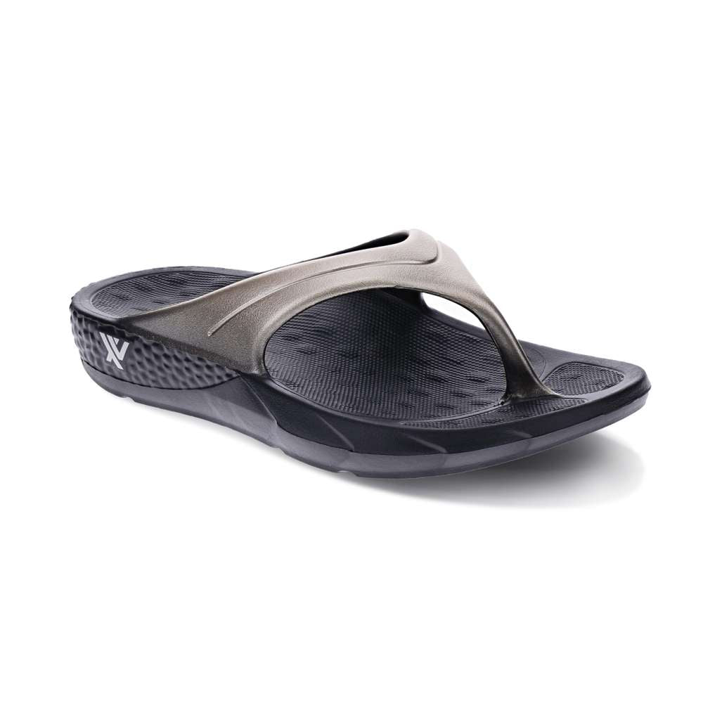 Vitality Recovery Toe Post Sandal - Black/Silver