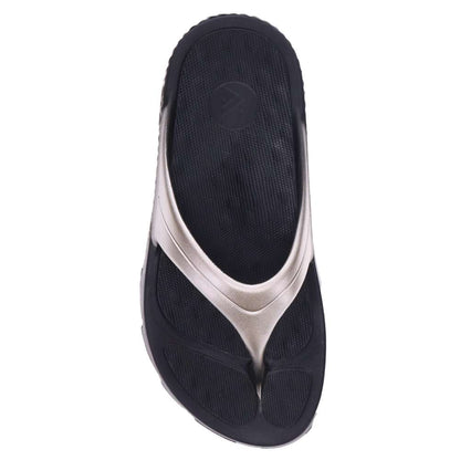 Vitality Recovery Toe Post Sandal - Black/Silver