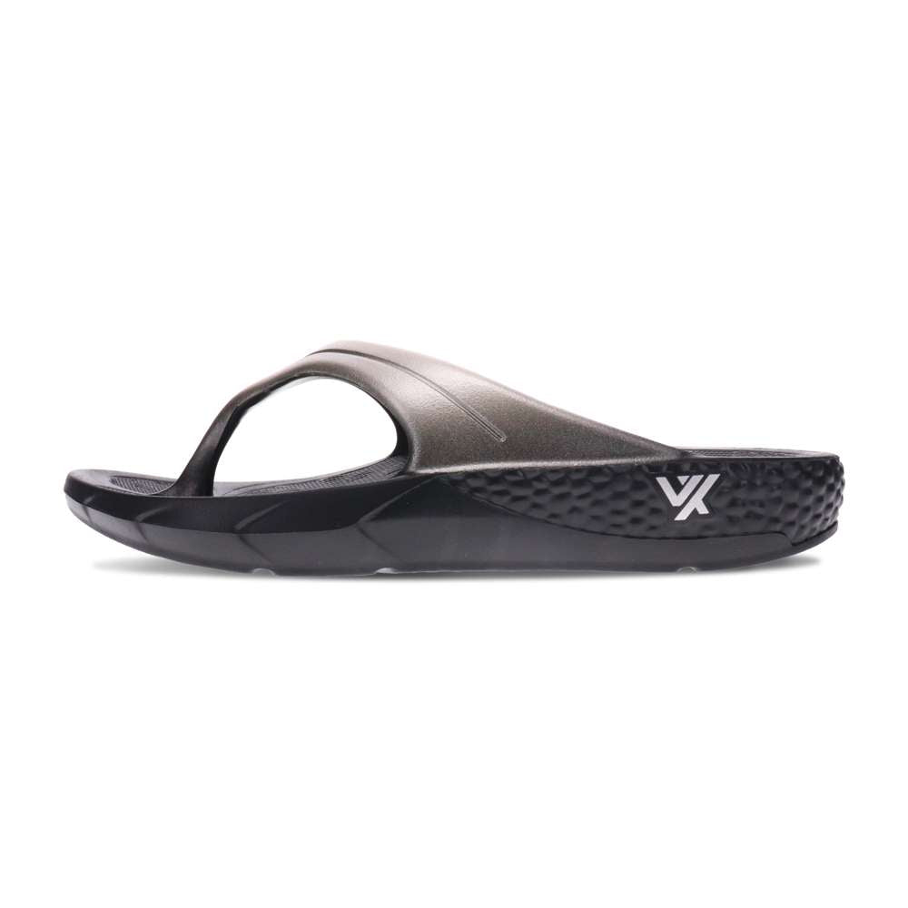 Vitality Recovery Toe Post Sandal - Black/Silver