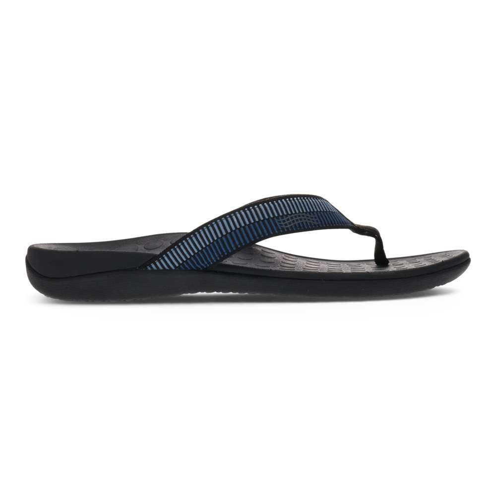Wave Toe Post Sandal Unisex - Navy Multi