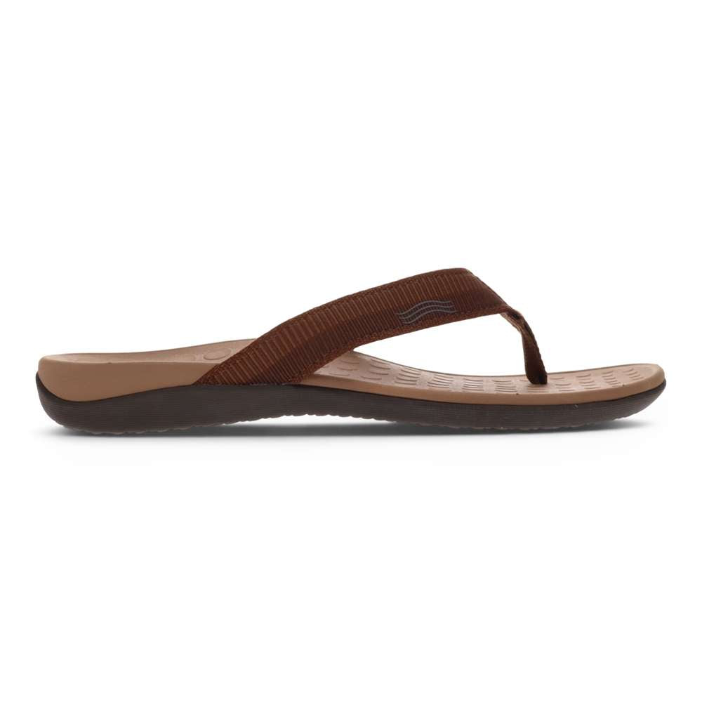 Wave Toe Post Sandal Unisex - Tan Multi