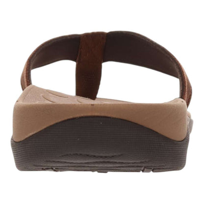 Wave Toe Post Sandal Unisex - Tan Multi