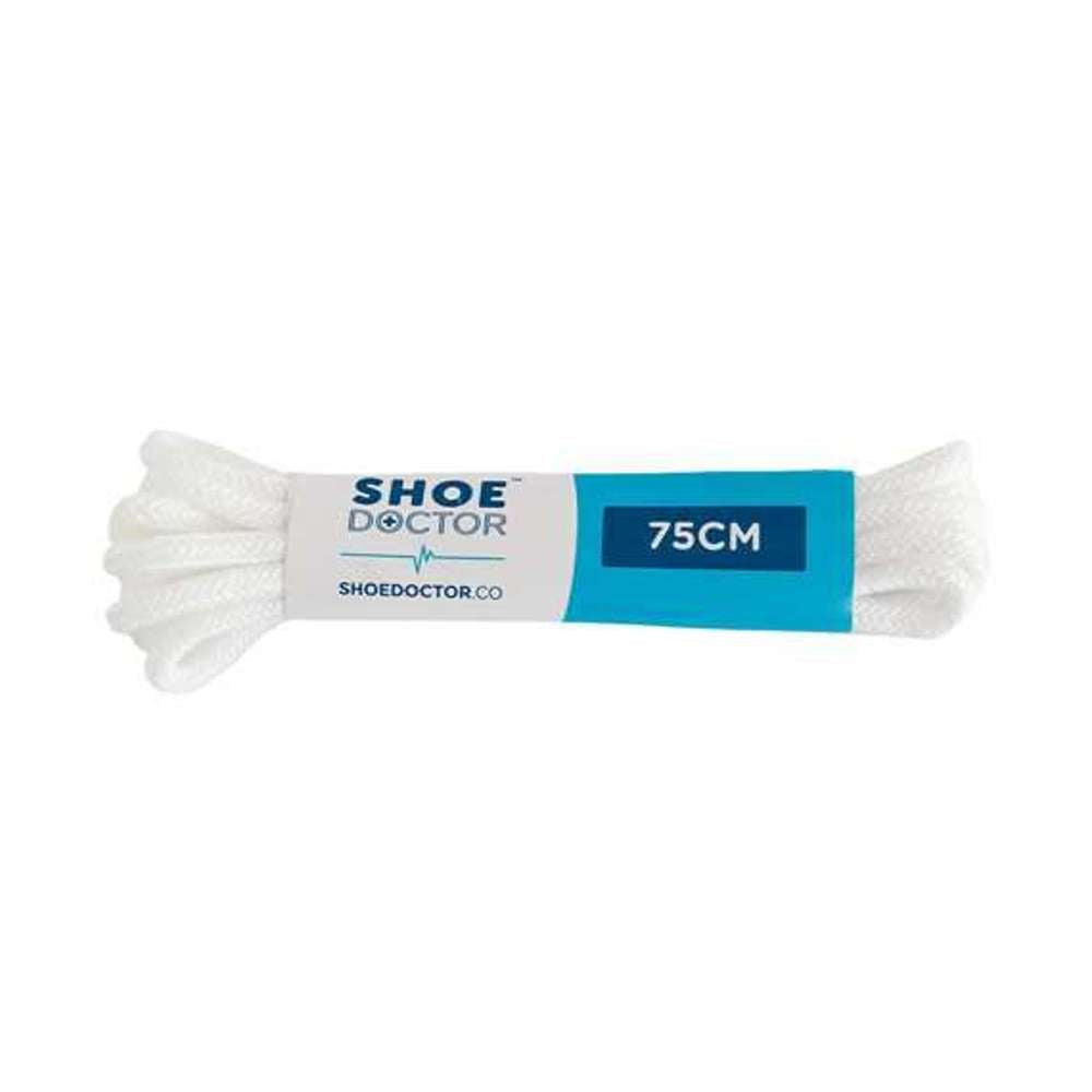 Shoe Lace Fine Round 75cm - White
